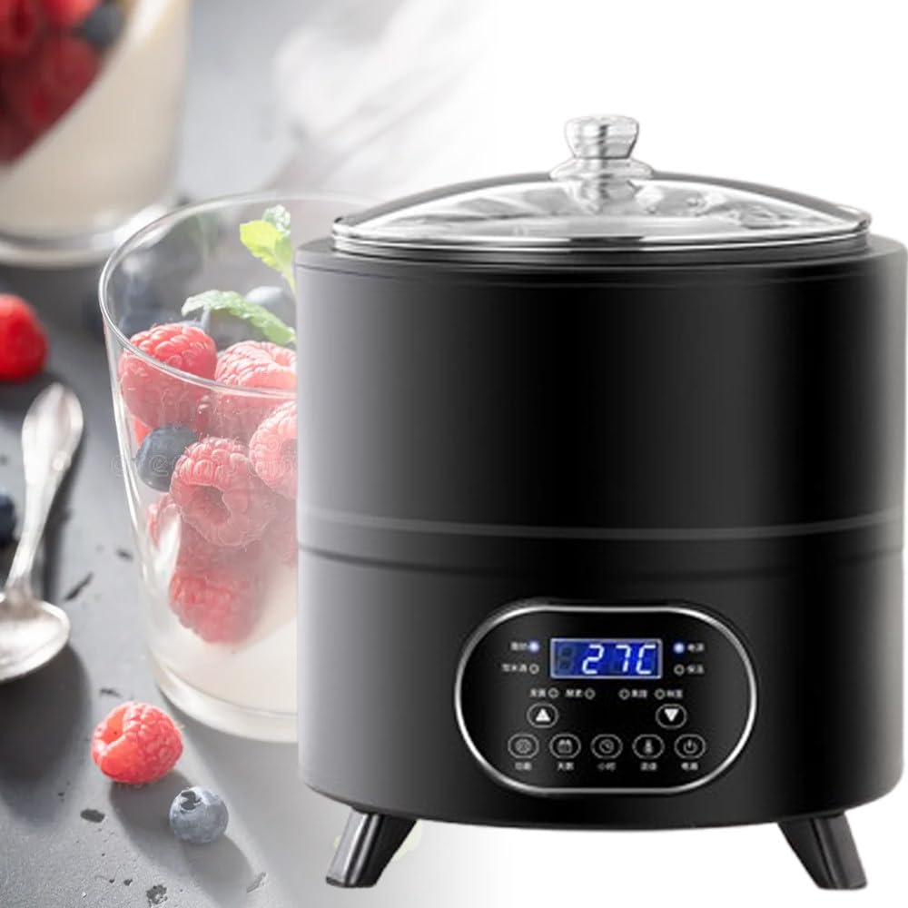 ShaiVrissian Greek Yogurt Maker with Smart Temperature Control Black-12L
