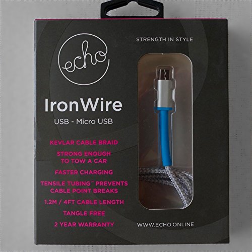 ECHO Ironwire Micro USB Ladekabel 1.2 m silber