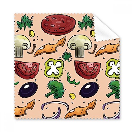 Chiffon de nettoyage téléphone écran pizza tomate poivrons 5pcs