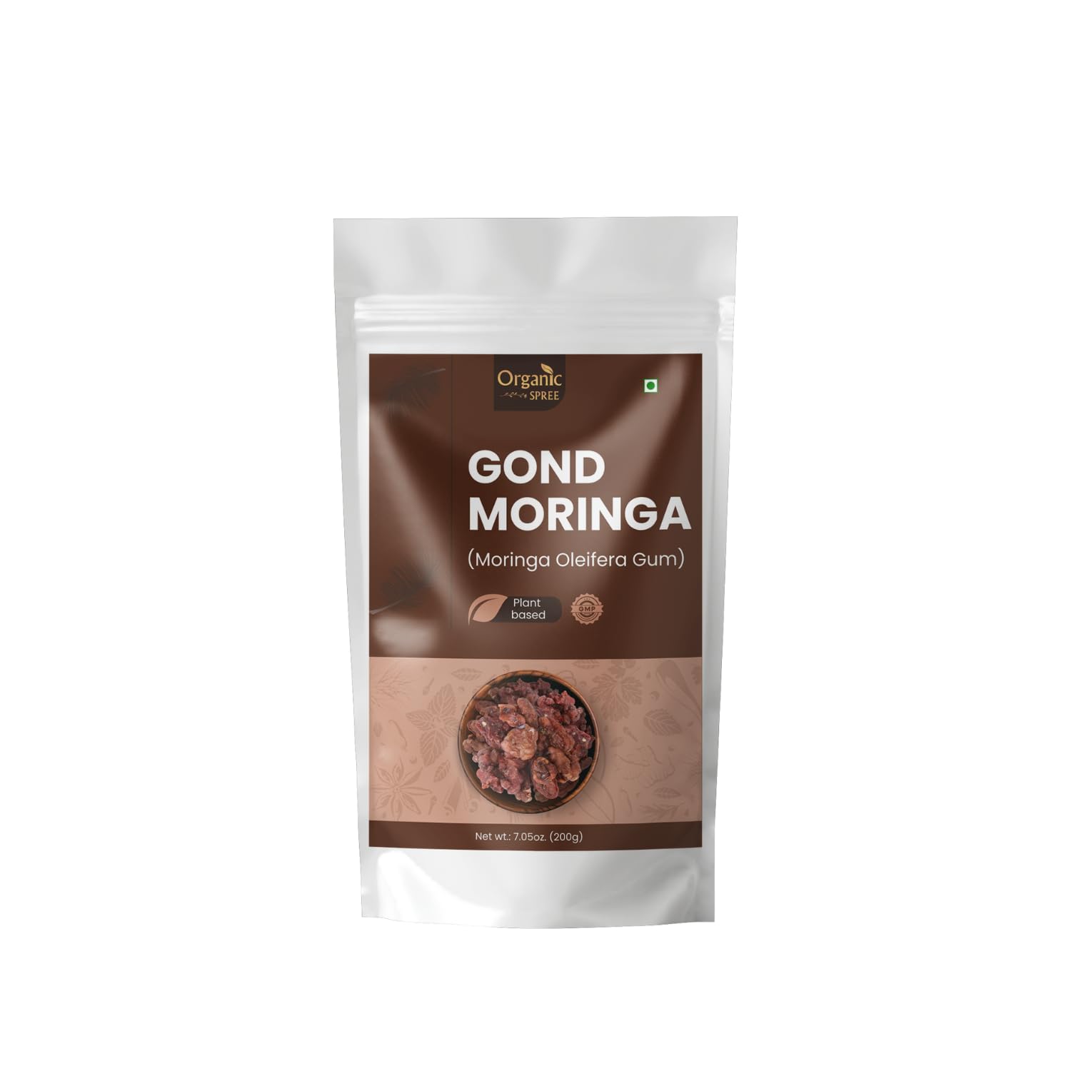 Organic Spree Gond Moringa - Drumstick Gum 200grams (7.05oz) | Moringa Oleifera Gum | Pure and Natural