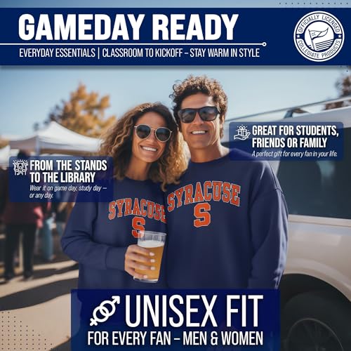 Image of NCAA College Sweatshirt Fleece Crewneck Pullover for Men and Women | Officially licensed NCAA college gameday crewneck pullover - 9 oz fleece lined sweatshirt with arch and logo design