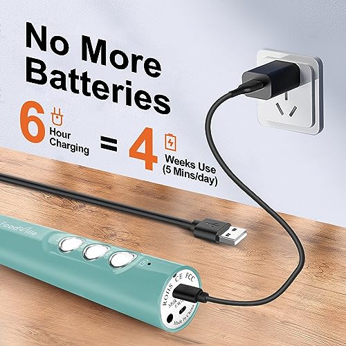 FoodVille MF02 Rechargeable Milk Frother Handheld Foam Maker with Stainless Whisk for Cappuccino, Latte, Bulletproof Coffee, Keto Diet, Protein Powder, Matcha (Turquoise Green) - Image 4