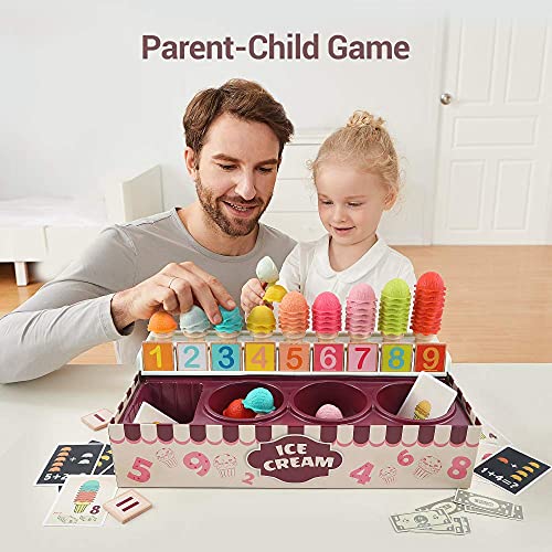 TOP BRIGHT Eisverkauf Spielset-Set für 3 Jahre - Mathe und Logik Eisportionier - Eisportionier-Spielset für Kleinkinder… – Bild 3