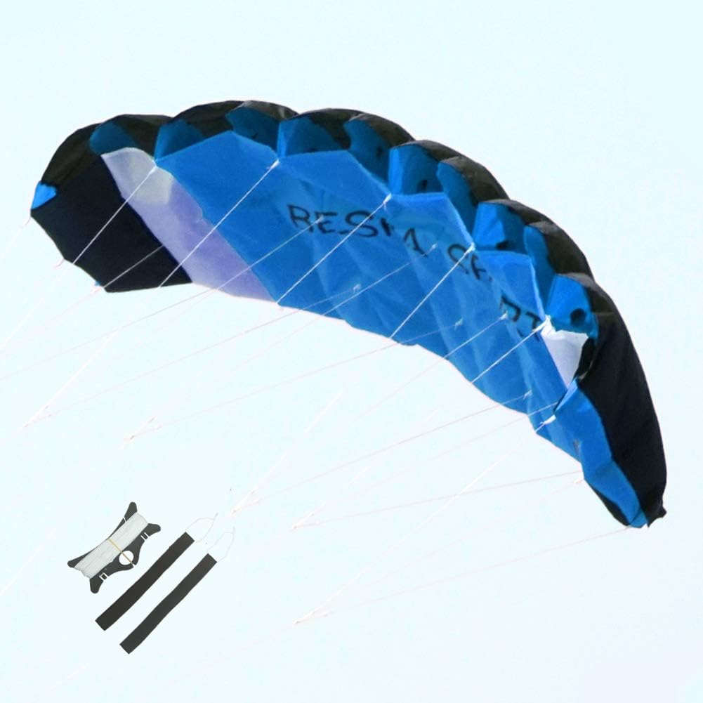 Besra Huge 74inch Dual Line Parachute Stunt Kite with Flying Tools 1.9m Power Parafoil Kitesurfing Training Kites Outdoor Fun Sports