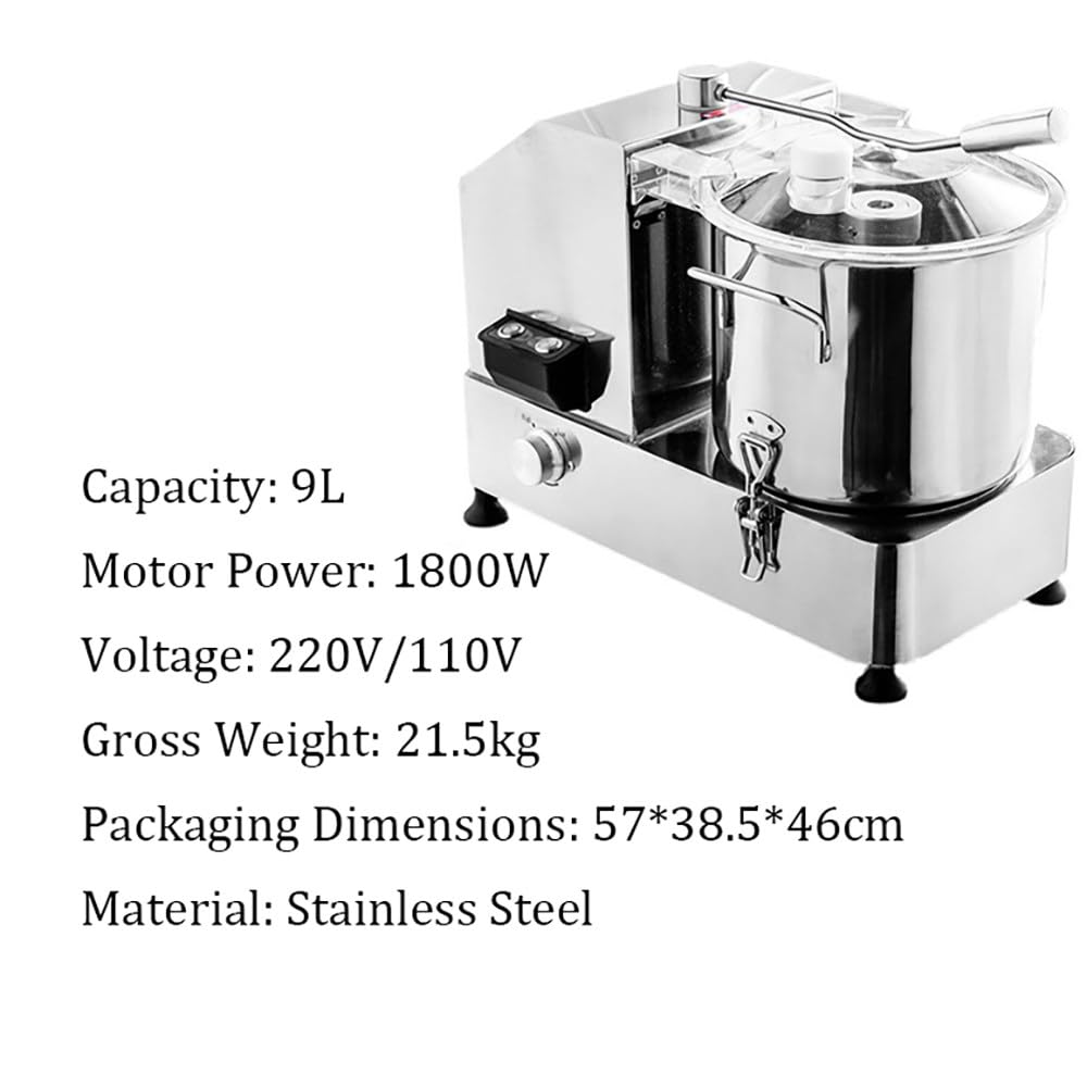 Cortadora Y Picadora De Alimentos De Acero Inoxidable 6L