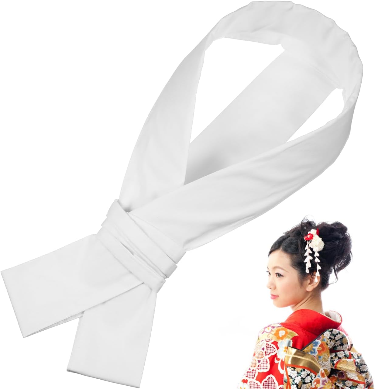 Japanese Kimono Collar Core Lining Erishin 13.77 Inch Traditional Kimono Accessory Set For Formal Wedding Party Ceremony Traditional Japanese Costume White Collar Stay Set