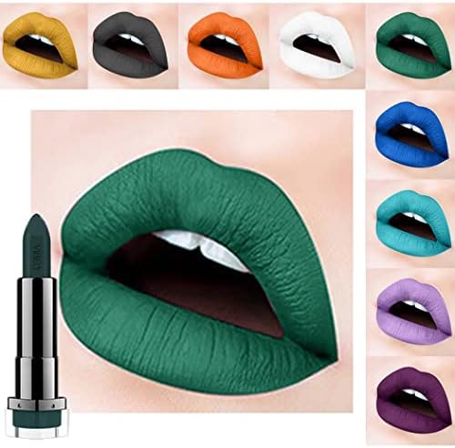 Kilshye Matte Lipstick Hight Pigment Lipsticks Long Lasting Lip Stick Waterproof Lips Gloss Cream Lipgloss Makeup for Women and Girls Pack of 1 (G- Green 15)