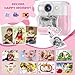BOFIDAR Instant Print Camera for Kids, Christmas Birthday Gifts for Girls Age 3-10, Toddler Toy for 3 4 5 6 7 8 9 10 Year Old Girls with 3 Roller Photo Paper (Pink)