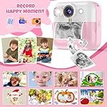 Instant Print Camera for Kids, Christmas Birthday Gifts for Girls Age 3-10, Toddler Toy for 3 4 5 6 7 8 9 10 Year Old Girls with 3 Roller Photo Paper (Pink) - Image 5