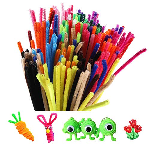 Becaon 300 Pcs Pipe Cleaners - 24 Colors Value Pack Creativity Craft Chenille Stems For Diy Art And Crafts Creative Projects And Decorations For Kids And Toddlers #TOP1