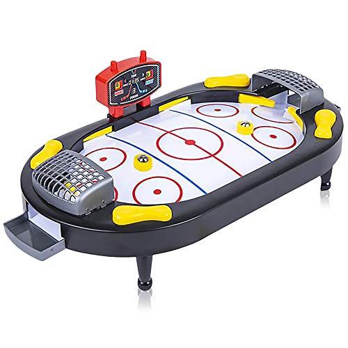 Gamie Air Hockey Tabletop Mini Game, Desktop Sports Game with
