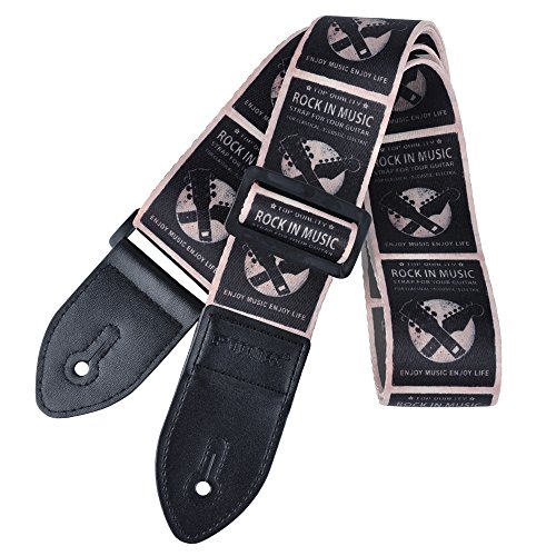 Sangle de guitare Punk en polyester térylène – Extrémités allongées en polyuréthane thermoplastique – Boucle réglable en… - Les Beatles, Paul McCartney, John Lennon, RIngo Starr, George Harrison Sangle de guitare Punk en polyester térylène - Extrémités allongées en polyuréthane thermoplastique - Boucle réglable en…