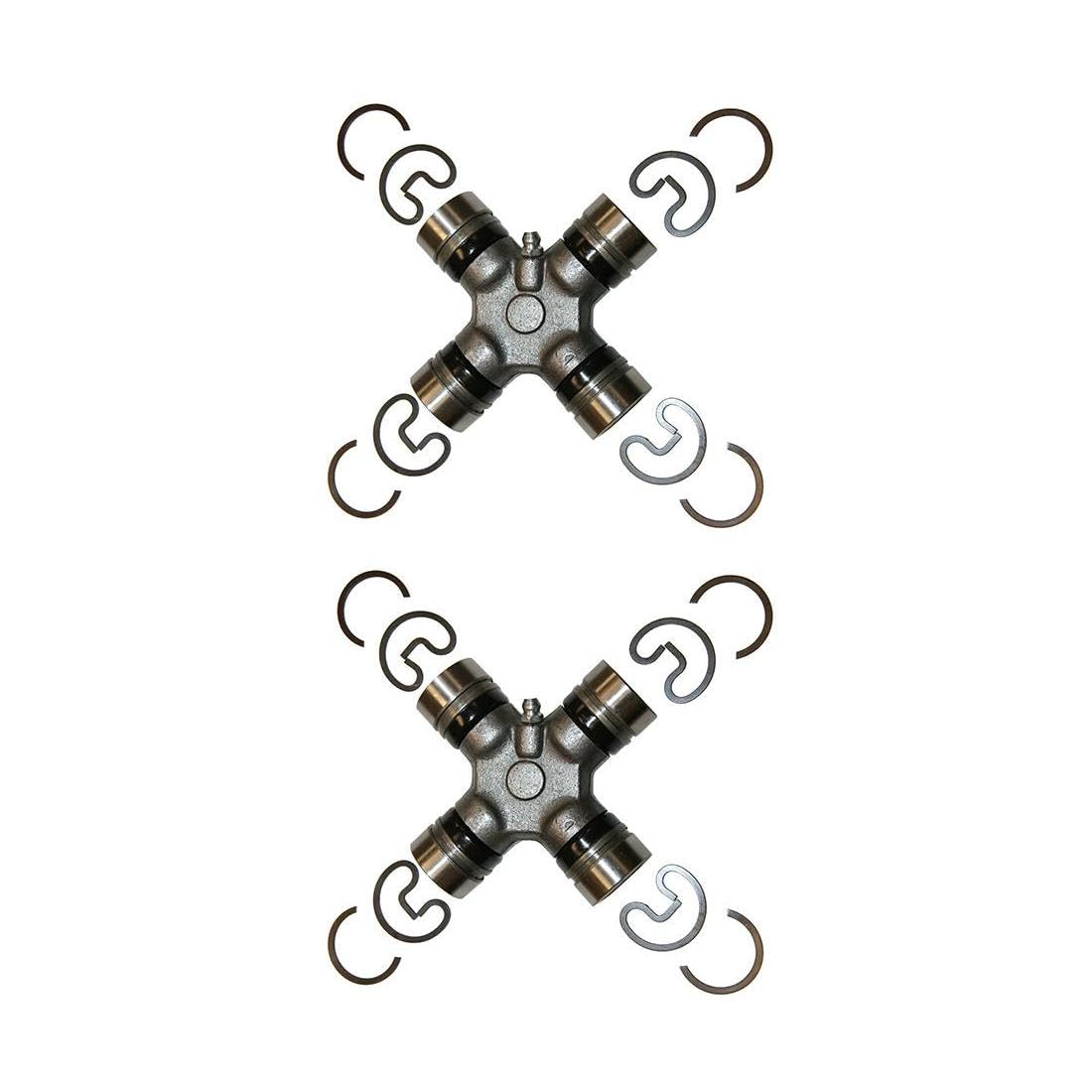 U Joint Kit Universal Joints Replacement fits Dodge Ram 1500 3.7L RWD 2002 2005-2007 2010, Rear Shaft All Joints, Replace# C3AZ4365G, Set 2