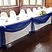 vLoveLife Navy Blue 197"x53" Sheer Organza Top Table Swag Fabric Table Runner Chair Sash Wedding Car Party Stair Bow Valance Decorations