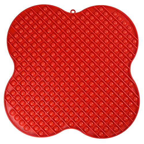 Pop Bubbles 312 Bubbles Big Fidget Toy, 18,5 pouces Push Pop Bubble Sensory, jouet anti-stress en silicone anti-stress, jouet carré pour les enfants, l'autisme et l'anxiété des adultes ... (Red?MAX?) Cover