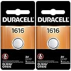 Duracell 1616 DL1616 CR1616 DL1616B2PK Coin Cell Watch Battery 3.0 Volt Lithium, 2 Count (Pack of 1)