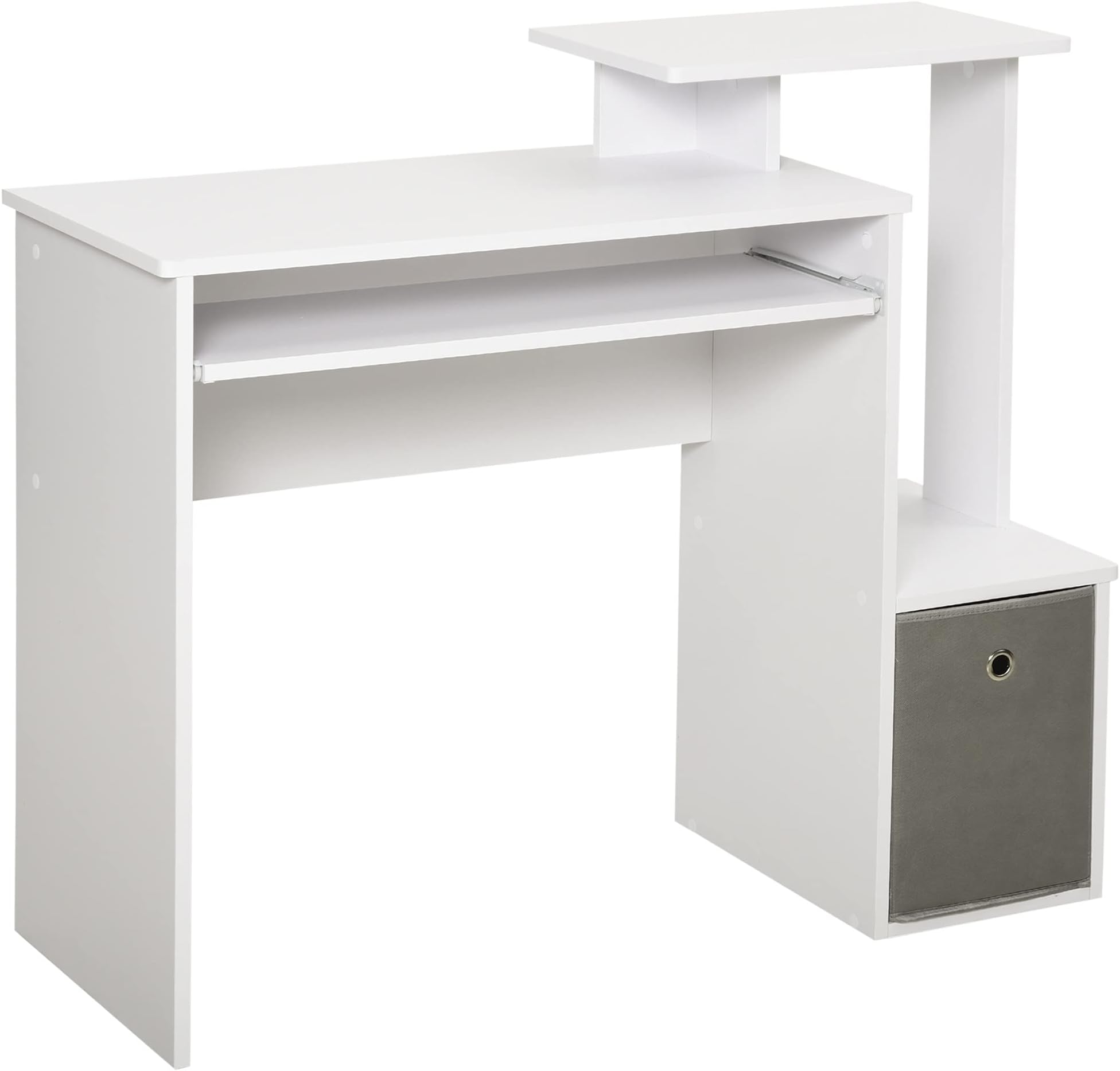 Scrivania DlandHome Con 3 Cassetti 110x50 Cm - Tavolo Da Ufficio E Studio In Legno E Metallo, Struttura Stabile - DEU-GCBG1016 - 2
