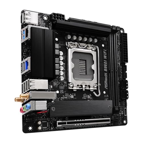 Image of ASRock Intel Core Ultra B860 LGA1851 B860I WiFi 6E DDR5 8933 MHz 128GB M.2 Mini ITX Motherboard SATA3 6.0 Gb /s PCIe 5.0