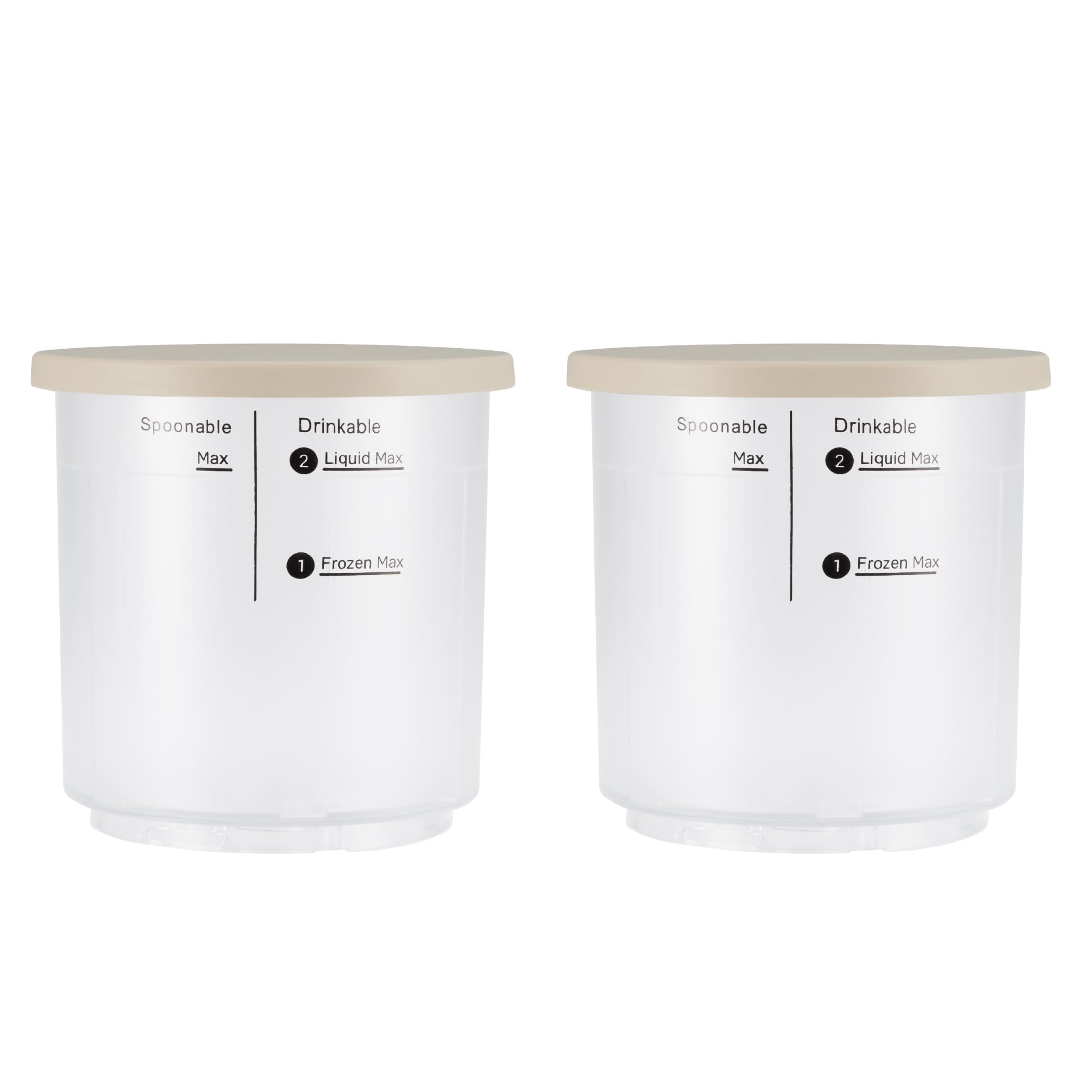 Photo 1 of BLACK+DECKER Perfect Pint Ice Cream Maker Replacement Jars, 2-Pack, 1-Pint