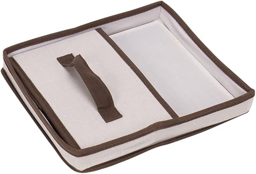Miniatura 5 de Caja de almacenamiento, de la marca Household Essentials, mezcla de algodón, Borde Café, M
