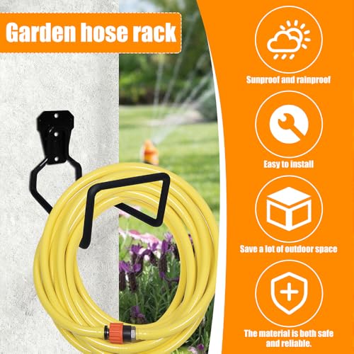 Support de tuyau d'arrosage solide avec raccords de fixation