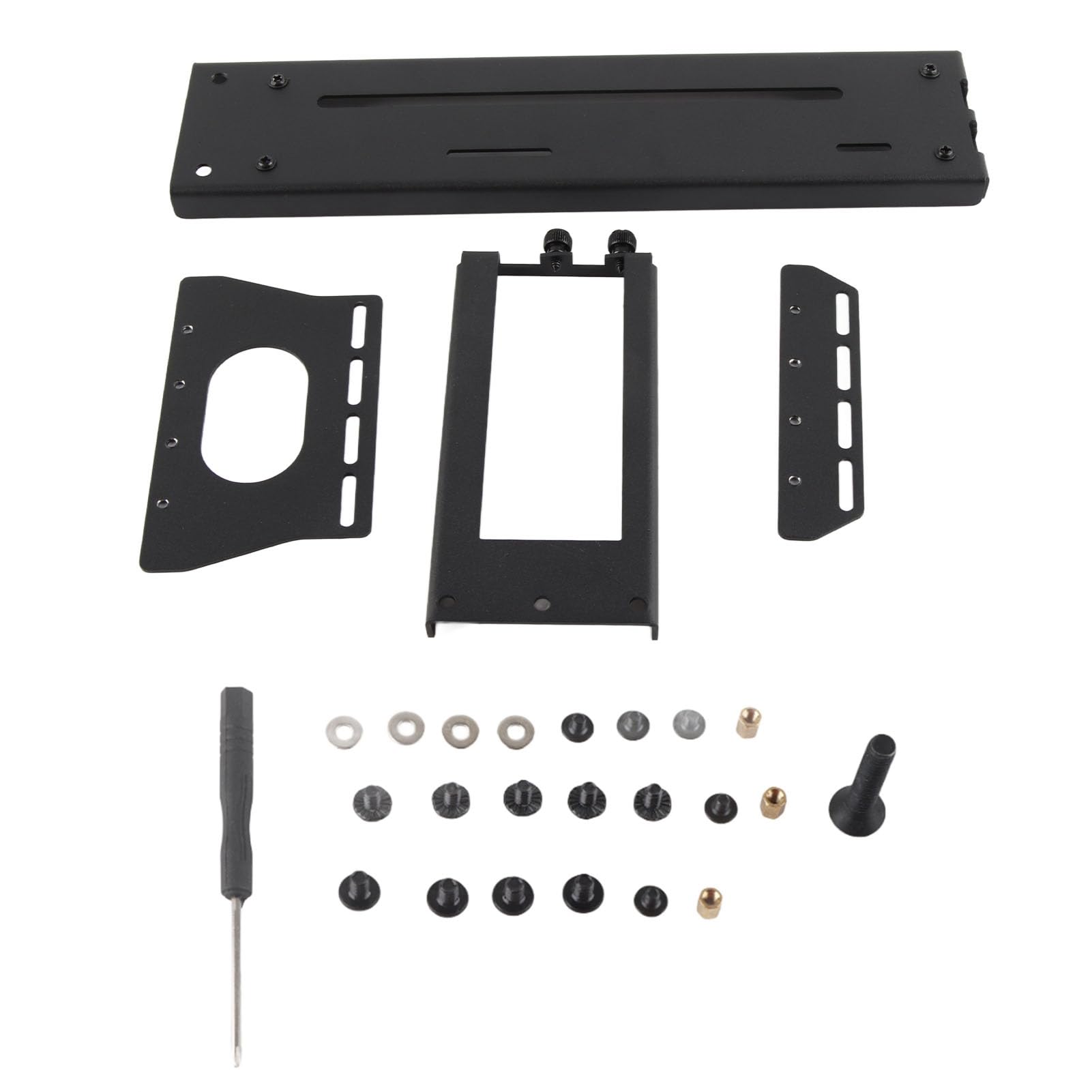 Alomejor Adjustable Vertical GPU Holder for ATX Cases (26*8.2*12.8 cm) | Protegge schede grafiche da 2-3 slot, robusta struttura in ferro, include illuminazione ARGB
