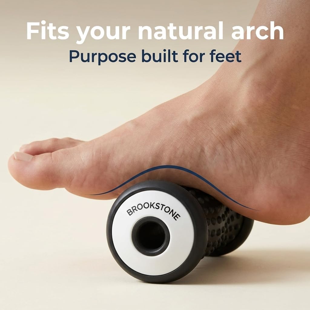 Pink Sky Brookstone Foot Massager Roller for Plantar Fasciitis Relief, Portable Deep Tissue Foot Roller Massage Tool, Relieves Arch and Heel Pain, Hot & Cold Massage, Pressure Point Reflexology Tools