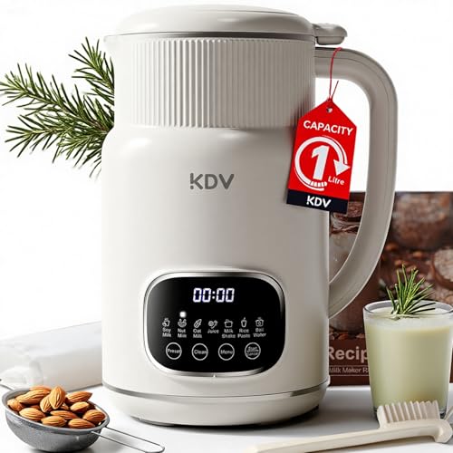 8 in 1 Nut Milk Maker Machine,32oz Automatic Soy Milk Maker Blender for Almond, Oat, Coconut, Plant-Based & Non-Dairy Milks/Beverages with Delay Start/Boil Water/Keep Warm