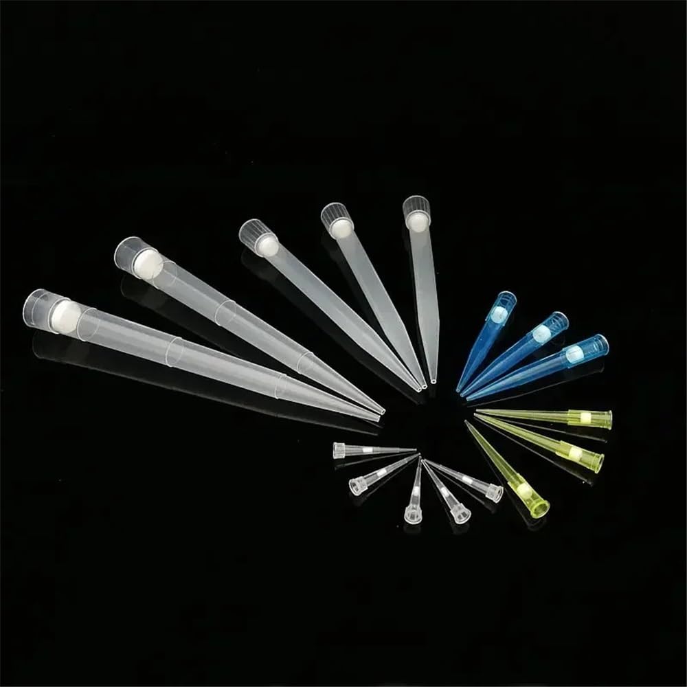 Cristalería de Laboratorio Pipeta de plástico de 10 ml con elemento filtrante de PP (10 ul, 100 ul, 200 ul, 300 ul, 1000 ul)(300ul 1000pcs)