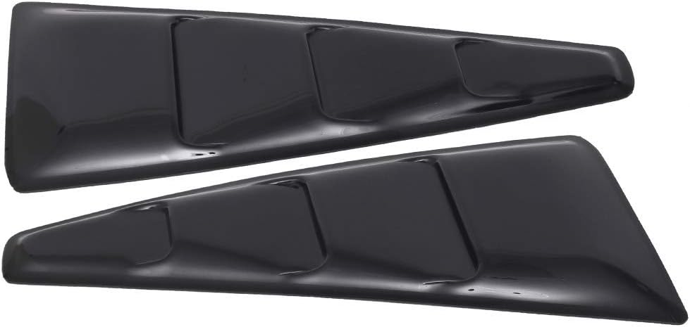 FREEMOTOR802 Compatible with 2005-2014 Ford Mustang Coupe Side Window Louvers, Quarter Panel Translucent Smoked Tail Deck Lid Bodykit
