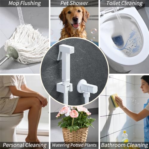 Douchette Toilette WC, Douchette WC Blanche, Laiton Douchette à Main Bidet – vue 7
