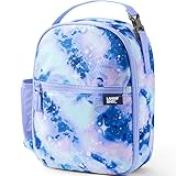 Lands' End Kids' Soft Sided Lunch Box Warm Lavender Galaxy 11' x 8' x 3'