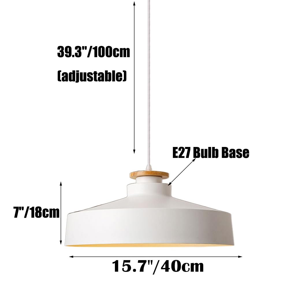 Suspension blanche pour îlot de cuisine, suspension nordique moderne pour table de salle à manger, lampe suspendue de style campagnard, lustre simple pour évier de cuisine, bar, comptoir d'entrée (40