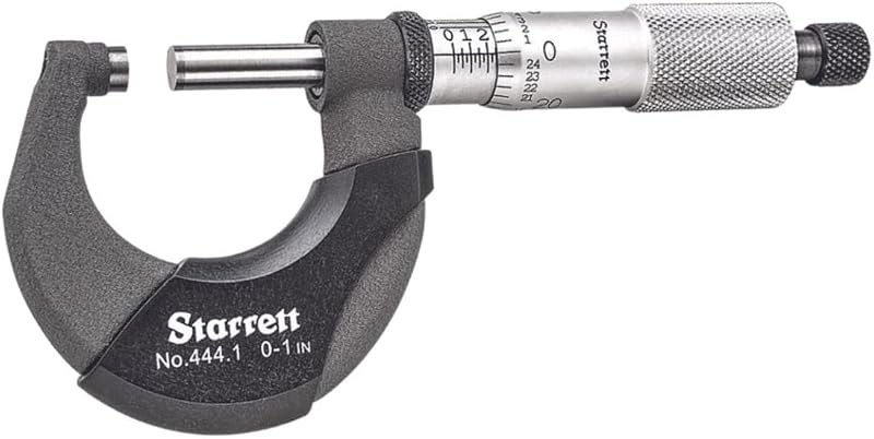 Starrett Outside Digital Micrometer, 0-1" Range, .0001" Graduation | With Advanced Sleeve Design, Satin Chrome Finish and Insulated Frame, Quick and Easy Adjustment, T444.1XRL-1