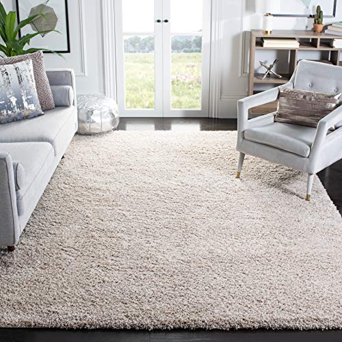 SAFAVIEH California Shag Collection Area Rug – 8′ x 10′, Beige, Non-Shedding & Easy Care, 2-inch Thick Ideal for High Traffic Areas in Living Room, Bedroom (SG151-1313)
