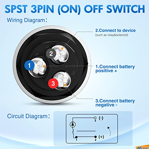 Image of Nilight Start Engine Button 12V DC 50A Red | SPST On Off Momentary Switch Stater Push Ignition for Racing Sport Cars Trucks