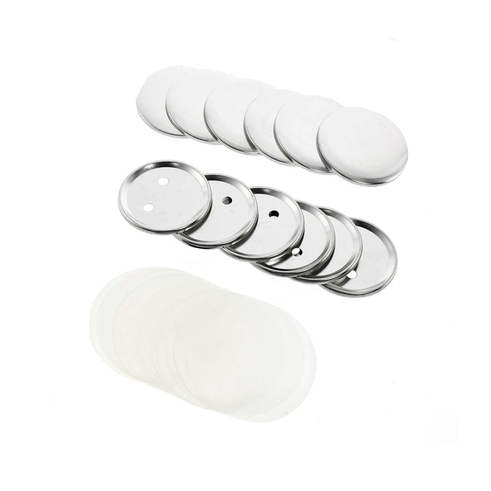 100/200 zestawów 25/32/37/44/58 mm Części do produkcji przypinek Maszyna do produkcji przypinek Materiały eksploatacyjne do samodzielnego tworzenia przypinek Produkcja DIY(100pcs 58mm Frosted)