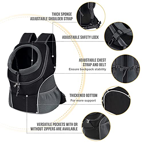 WOYYHO Pet Dog Carrier Backpack Puppy Dog Travel Carrier Front Pack