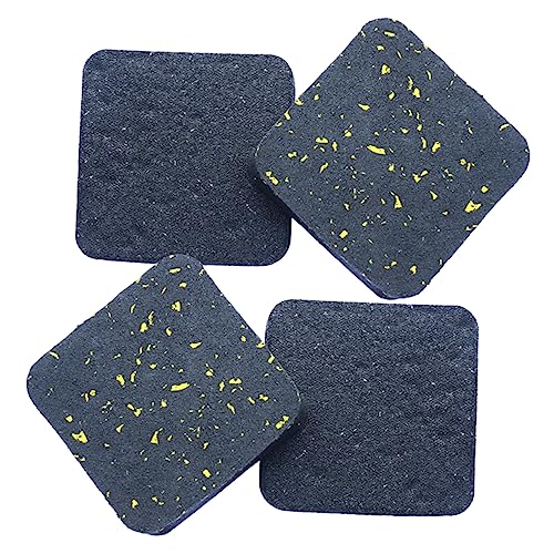 VILLFUL 4 Pcs Anti Vibration Mat Treadmill Cushion Floor Mat Anti-Vibration Pad Vibration Isolation Pad Machine Vibration Mat Anti Vibration Pad Heat Insulation Cushion Yellow