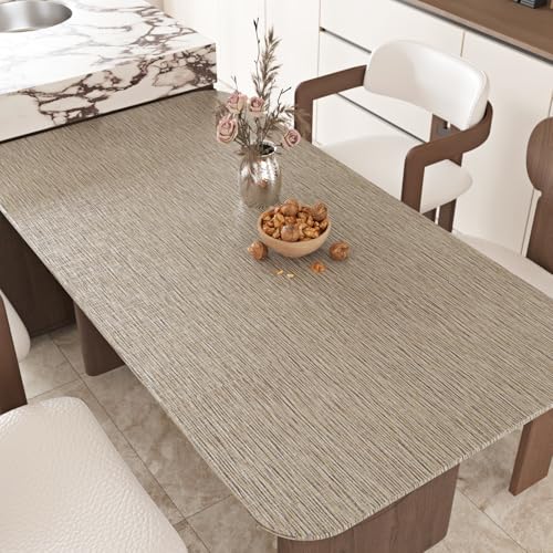 Papier peint texturé autocollant marron imperméable en lin toile de gazon - 2