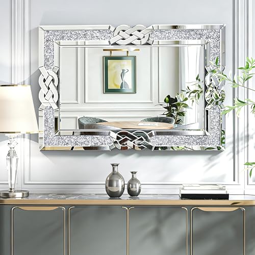 Image of Bathroom Vanity Mirrors for Over Sink, 28x39 Inche Bedroom Mirrors for Wall, Wall Mirrors Decorative for Living Room, Decorative Mirror for Decor, Entryway Wall-Mounted Mirror
