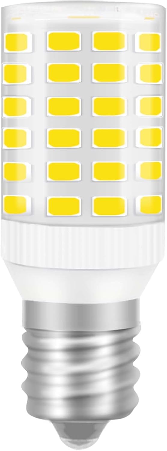 Kei D28k Kel 2812 Freezer Light Bulb 4W Replacement D28a Kel 2811 Refrigerator LED Daylight White 6000K 800LM E17 Intermediate Base Pack of 1