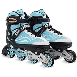 Patines Oxygen Stamp Sas Patins en Ligne Ajustable Semi-Soft SKIDS Control Oxygen T. 38-41, Unisex-Adult, Blue-Black, 35-41
