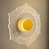 Lamp master Florenza 3-in-1 LED Wall & Ceiling Light | Decorative Gold Mandala Lamp | Elegant Wall Sconce for Bedroom, Living Room, Hallway, Gallery