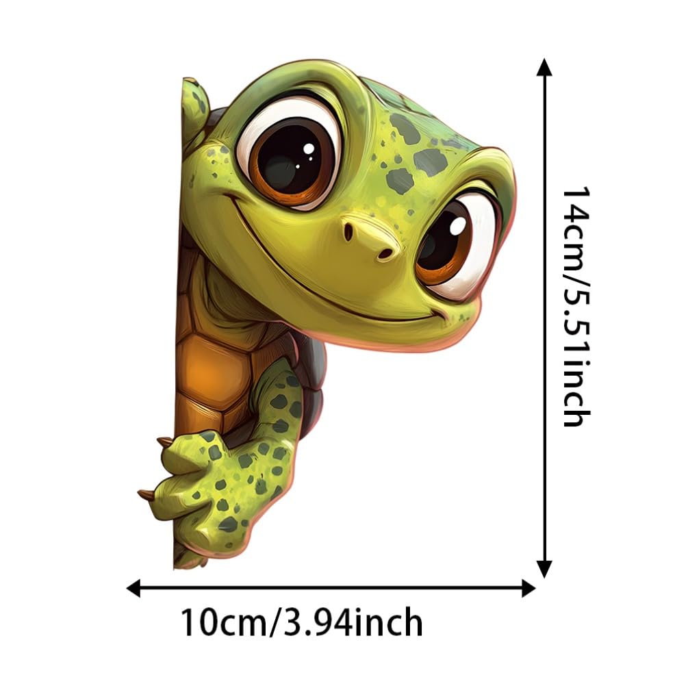 Pack de 2 pegatinas para coches, camiones, motocicletas, paredes, ventanas, PVC, 10 x 14 cm, diseño de tortuga — view 2