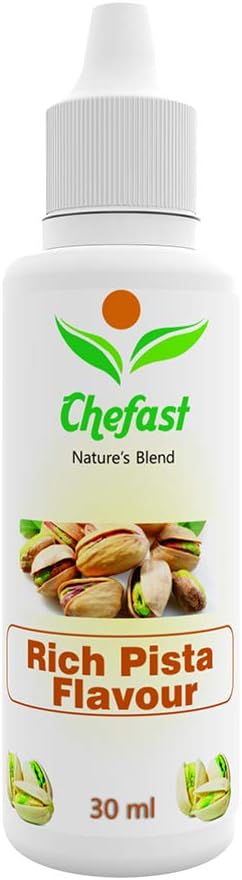 Chefast Rich Pista Flavour Baking Essence for Cake, Ice-Cream, Chocolates, Milkshakes- 30ML ( Use 2-3 Drops Essence for 250 Grm Cake)