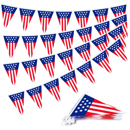 American Flag Patriotic Bunting String