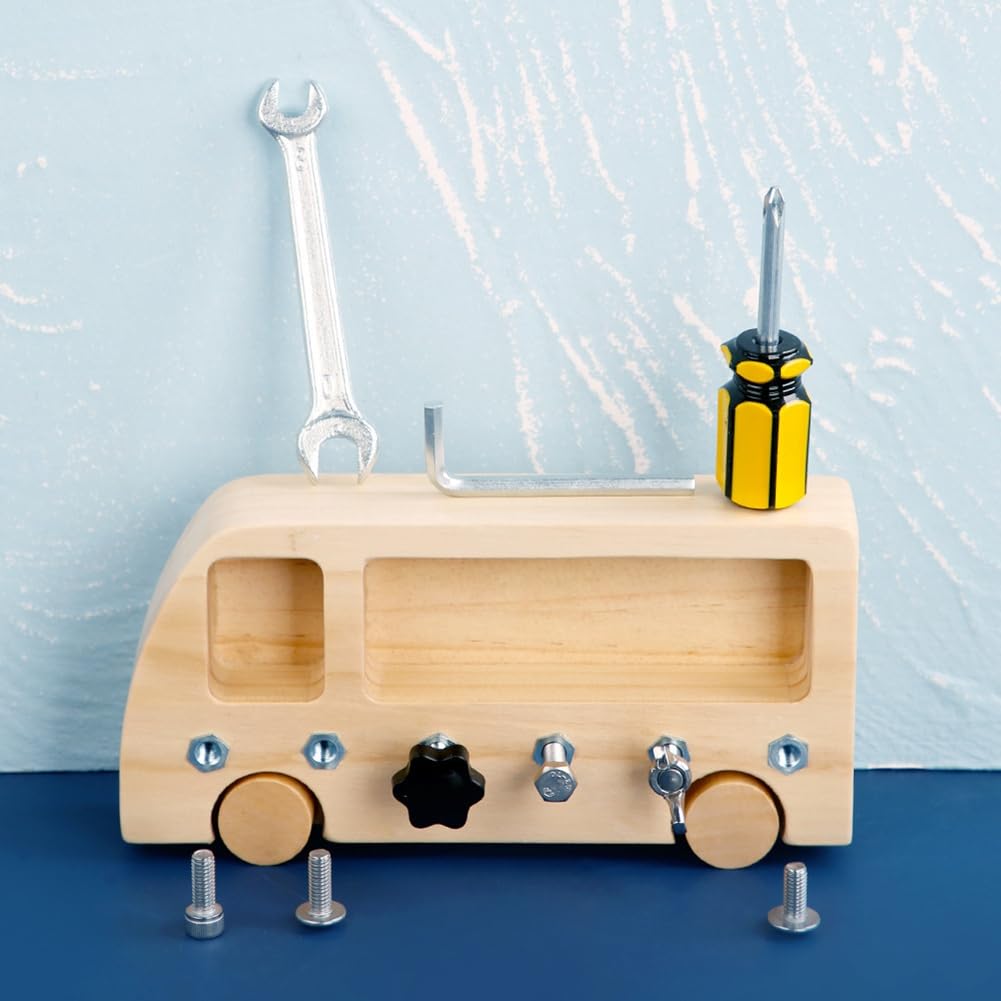 Buerjia Teaching Aid Busy Bus Toy Hand-Eye Coordination Training in Early Education Working Table - Image 2
