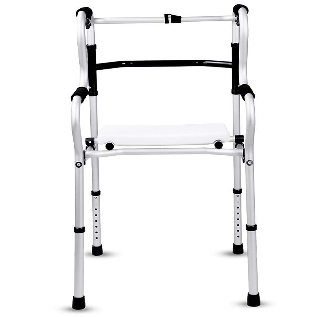 Deambulatore Pieghevole per Anziani, Adulti, deambulatore Extra Largo con Sedile Staccabile, Supporti per Rilascio a grilletto, Compatto, Leggero e Portatile