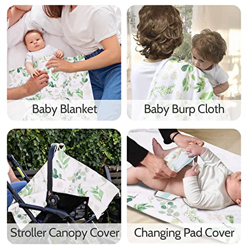 Image of TANOFAR Car Seat Cover Baby, Carseat Covers Baby Boy Girl, Peekaboo Opening Infant Car Seat Cover for Winter, Warm & Cozy, Green Leaf